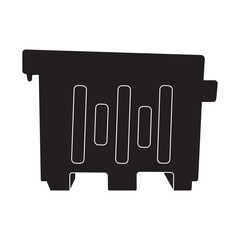 Plastic road divider icon