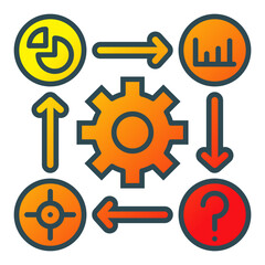 Obraz premium Workflow Icon