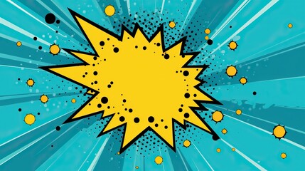 comics pop art speech bubble template for creating a splash banner