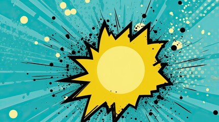 comics pop art speech bubble template for creating a splash banner