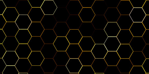  abstract black hexagon background design a dark honeycomb grid pattern. . Black geometric background .