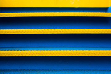 Ferryboat deck detail, painted metal surfaces