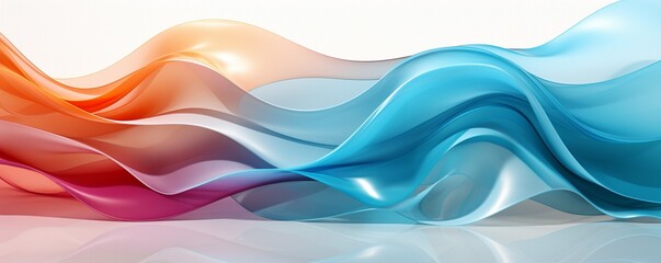 Background with Abstract Flowing Wave Lines.