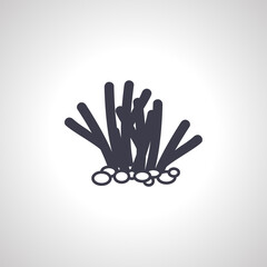 seaweed icon. Marine plant isolated icon