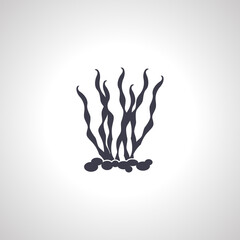 seaweed icon. Marine plant isolated icon
