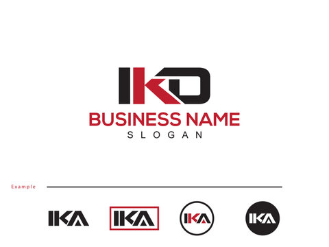Typography Modern IKD Logo Letter, Creative IKA Business Logo