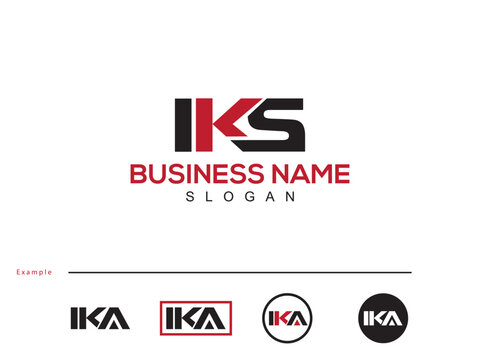 Typography Modern IKS Logo Letter, Creative IKA Business Logo