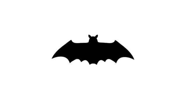 飛ぶ蝙蝠（顔なし）のアニメーション　ループ