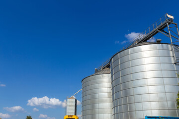 Modern Granary elevator and seed cleaning line.