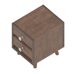 wooden box isolated on white background