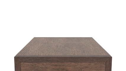 wooden box isolated on white