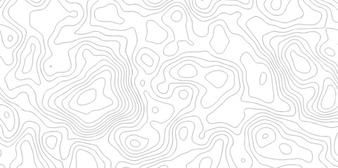 Abstract sea map geographic contour map and topographic contours map background. Abstract white pattern topography vector background. Topographic line map background. Illustration light waves swirl.