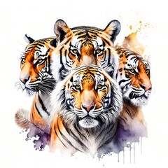 Fototapeta premium tiger on a black background