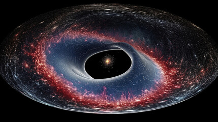 An intergalactic tunnel, like a swirling vortex, that takes us to unknown faraway parts of the universe