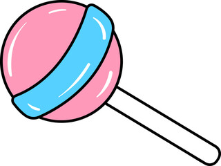 Groovy lollipop illustration