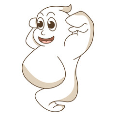 Boo ghost icon vector on trendy style for design and print