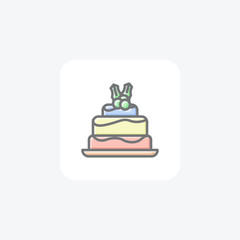 A Visual Feast of Cakes Awesome Lineal Icon