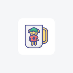 Toasting to the Season with Christmas Cups Filled Outline Icon