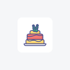 A Visual Feast of Cakes Filled Outline Icon