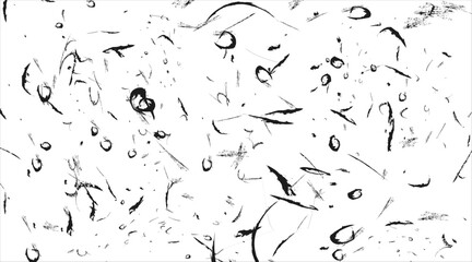 Texture of granular sand, strokes of coal on a transparent background