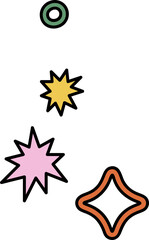 Groovy sparkle illustration