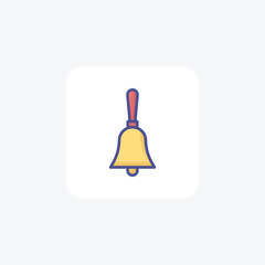 Melodious Bell Ringing Filled Outline Icon