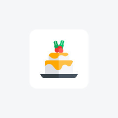 Delectable Cake Flat Icon