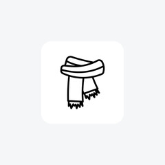 Cozy Christmas Scarf Bliss Line Icon