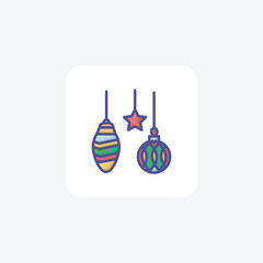Enchanting Christmas Decor Filled Outline Icon