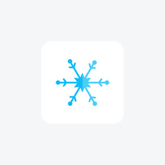 Enchanting Christmas Snowfall Flat Icon