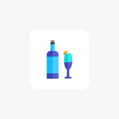 Elegant Wine Flat Icon
