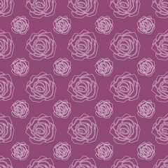 Seamless pattern with roses.