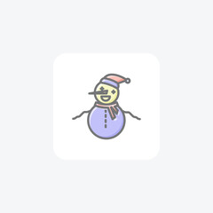 Christmas Snowman frosty friends Awesome Lineal Icon