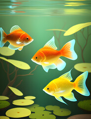 Fishes in the water
