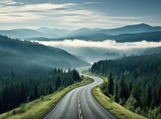 Road to the great mountain