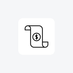 Income, revenue fully editable vector line icon