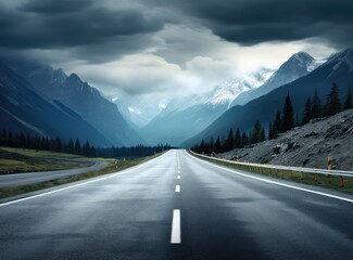 Fototapeta premium Road to the great mountain