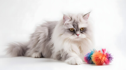 british kitten on white background