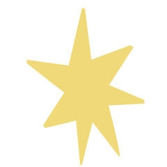 Obraz premium Sparkling star flat illustration