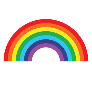 Simple 7-color rainbow element. vector illustration.