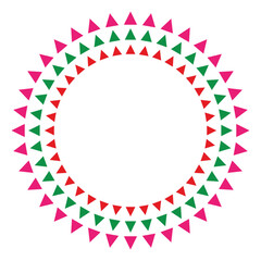 triangle cone color design circle. festival celebration graphic design. on white background