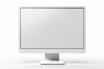 Computer monitor with white background and white background with white background.