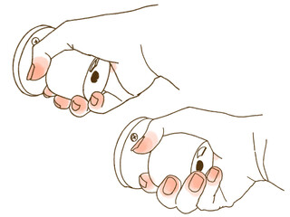 ドアノブを握るイラスト素材