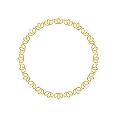 Lotus frame icon isolated on transparent background