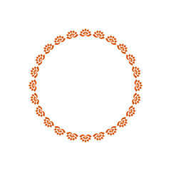 Lotus frame icon isolated on transparent background
