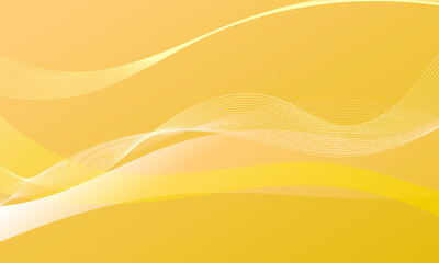 Fototapeta na wymiar yellow lines waves curves with soft gradient graphic abstract background