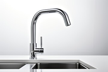 kitchen water tap isolated on white background