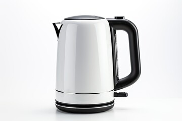 modern electric kettle on white background
