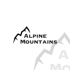 Alpine mountains logo