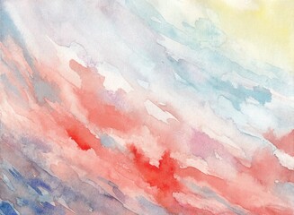 Naklejka premium 水彩で描いた夕暮れの空